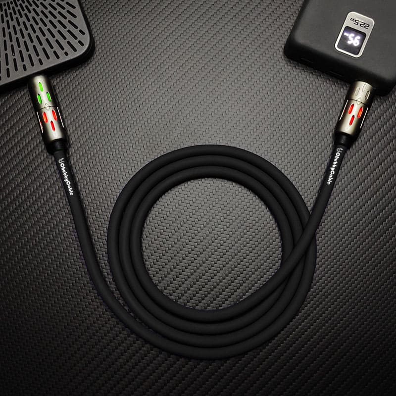 "GlowCharge Pro" 240W 4-in-1 Car Cable with Dynamic Lights