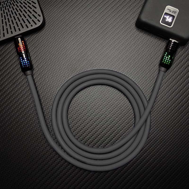 "GlowCharge Pro" 240W 4-in-1 Car Cable with Dynamic Lights