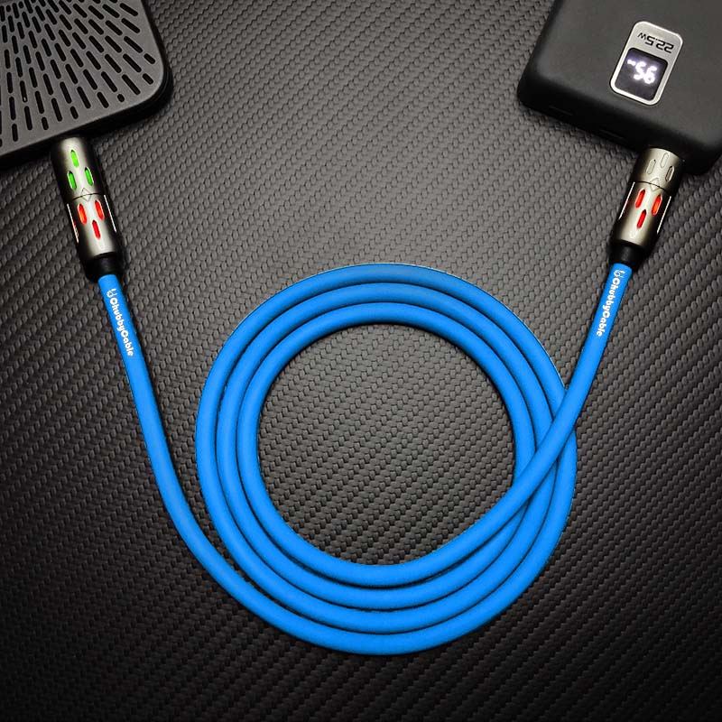 "GlowCharge Pro" 240W 4-in-1 Car Cable with Dynamic Lights