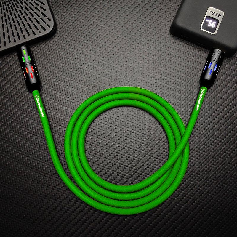 "GlowCharge Pro" 240W 4-in-1 Car Cable with Dynamic Lights