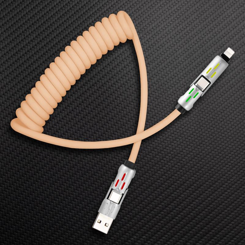GlowCharge Pro 240W 4-in-1 Car Cable | ChubbyCable – Chubbycable