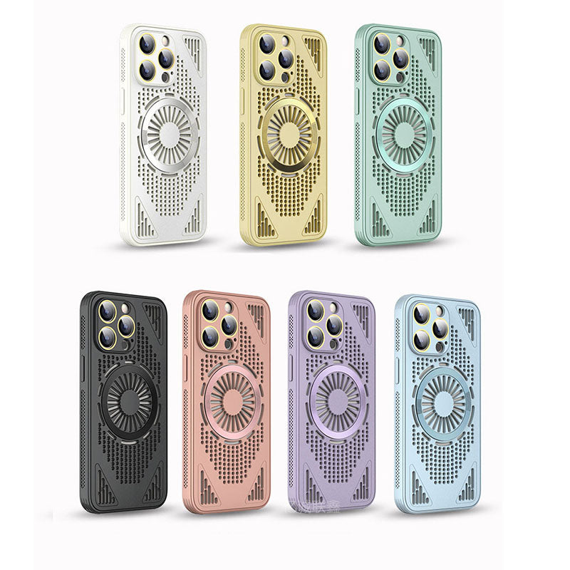 "Gyro" Magnetic Breathable Anti-Fall Mobile Phone Case Use And iPhone