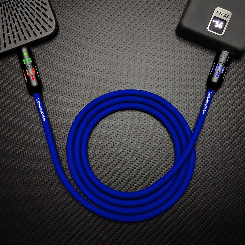 "GlowCharge Pro" 240W 4-in-1 Car Cable with Dynamic Lights