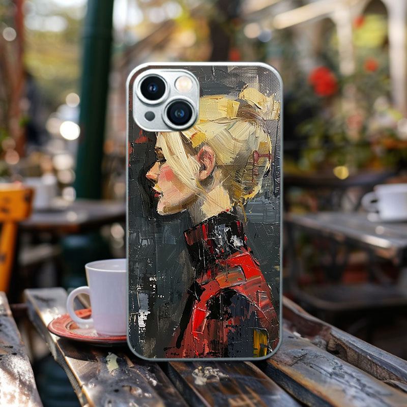 "HarlequinRed" Special Designed Glass Material iPhone Case