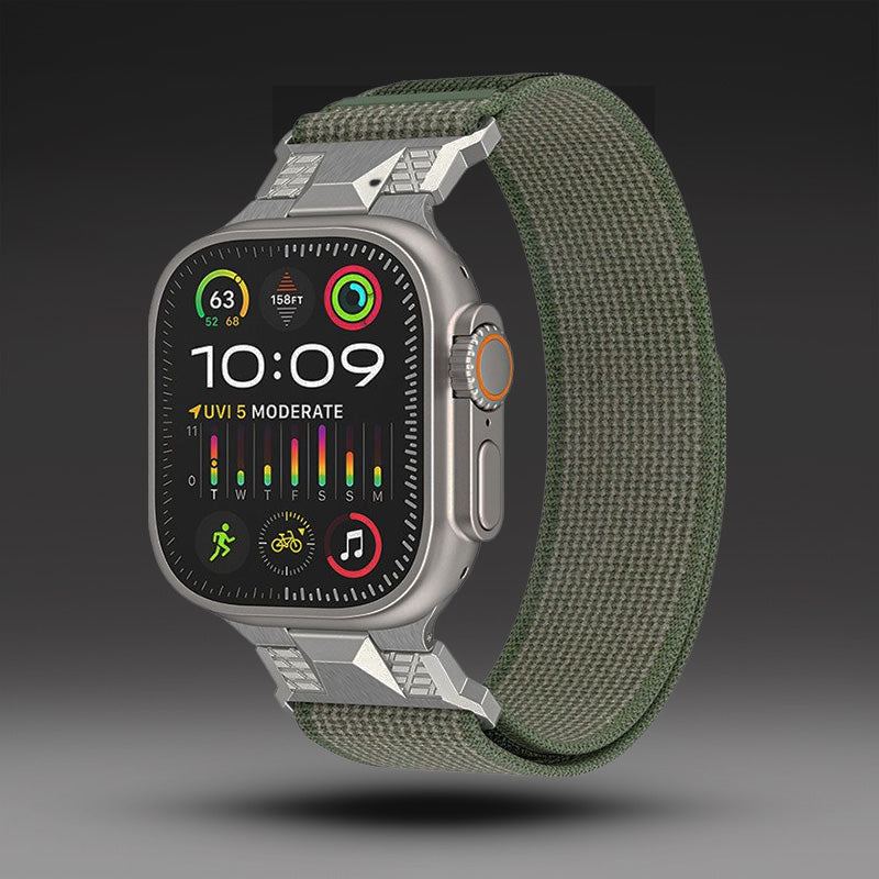 High-End Nylon Stainless Steel Mecha Loop Band For Apple Watch
