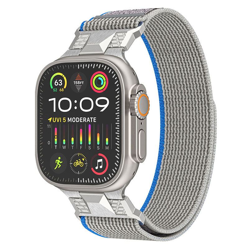 High-End Nylon Stainless Steel Mecha Loop Band For Apple Watch