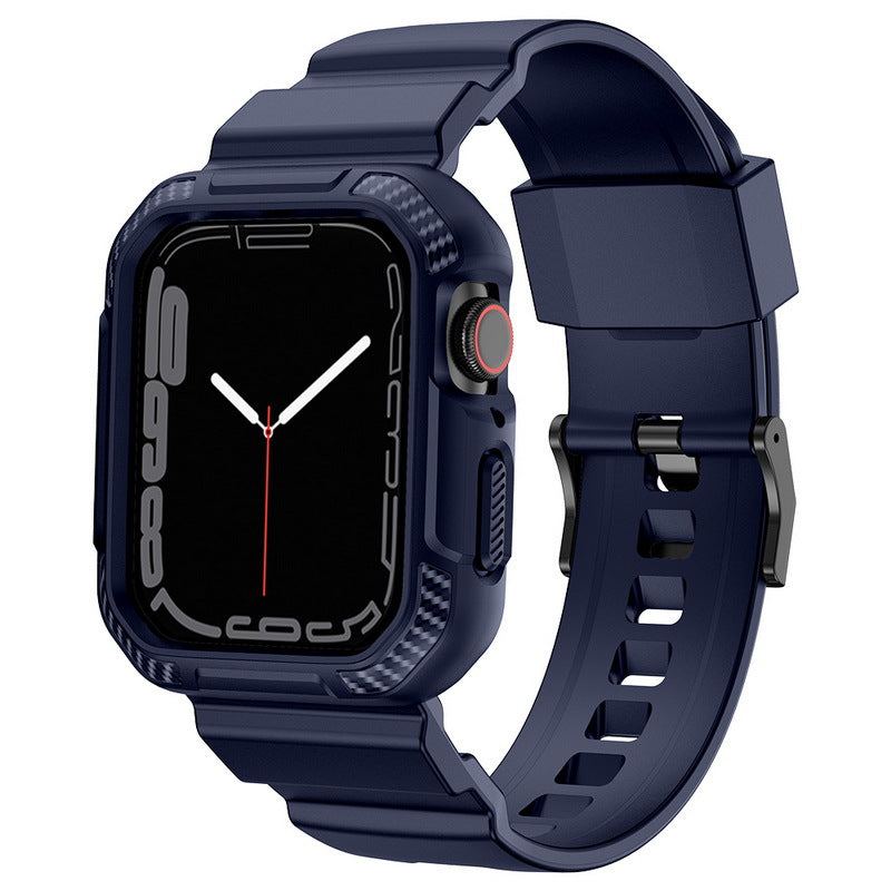 High-Grade Refined Carbon Fiber Case Integrated Band for Apple Watch
