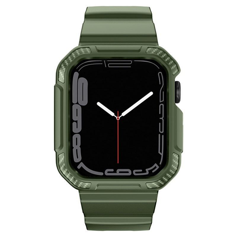 High-Grade Refined Carbon Fiber Case Integrated Band for Apple Watch