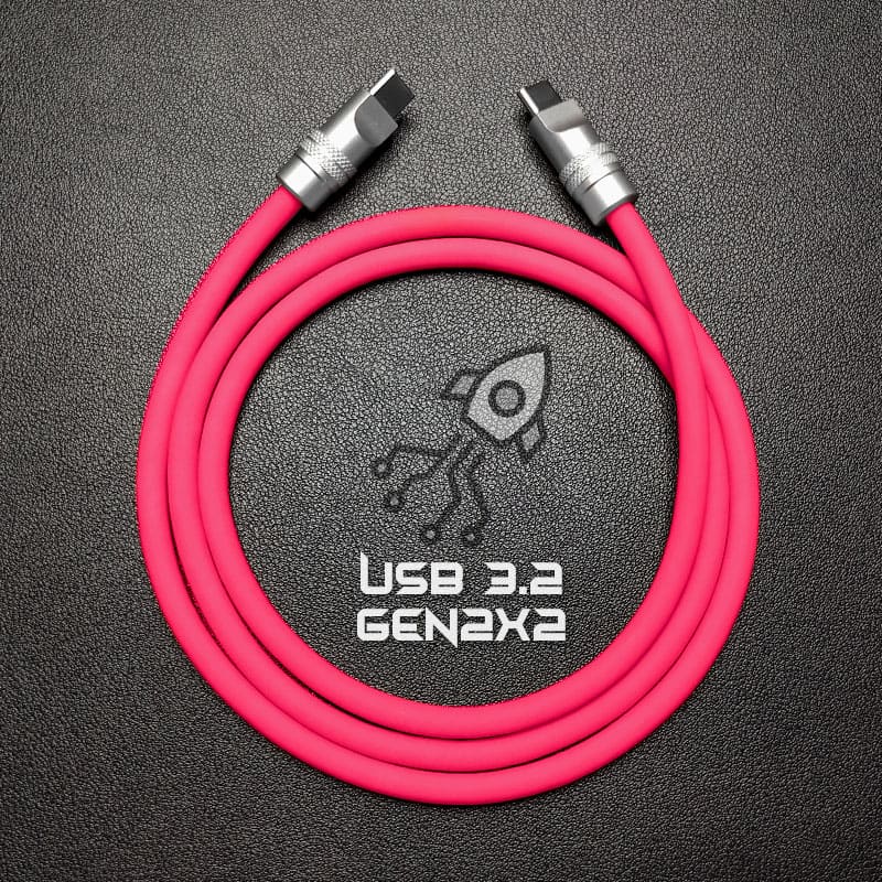 HyperTransfer Chubby USB 3.2 Gen 2×2 & USB 4.0 Gen 3×2 Cable – High ...