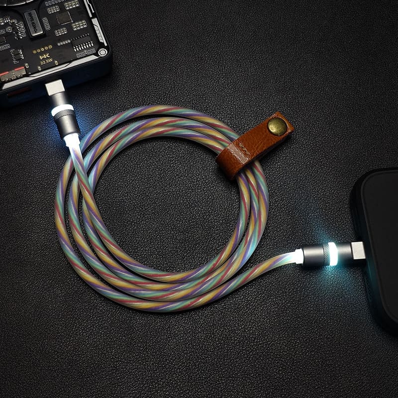 "Kaleidoscope Neon" Special Designed Glowing Fast Charge Cable