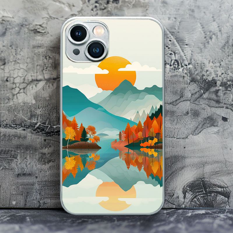 "LakeReflectionArt" Special Designed Glass Material iPhone Case
