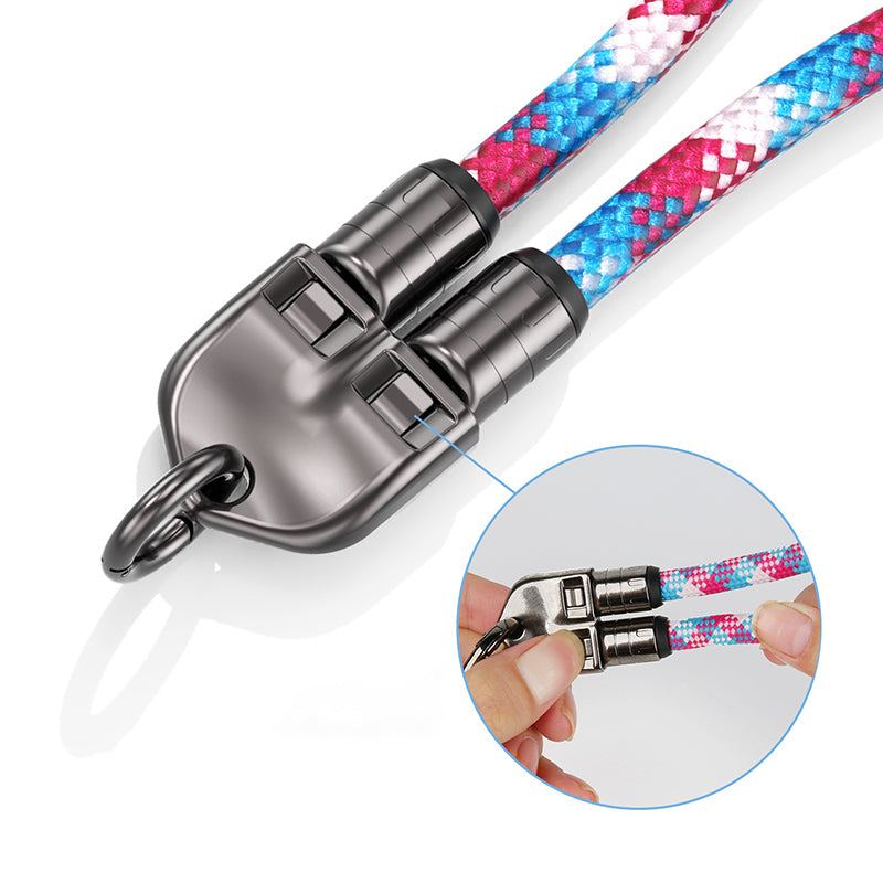 "LockSnap" 240W Lock Braided Lanyard Fast Charing Cable