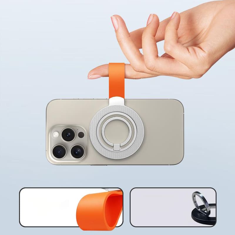 MagSafe 360° Rotating Ring Stand – Universal Compatibility & Dual-Sided ...