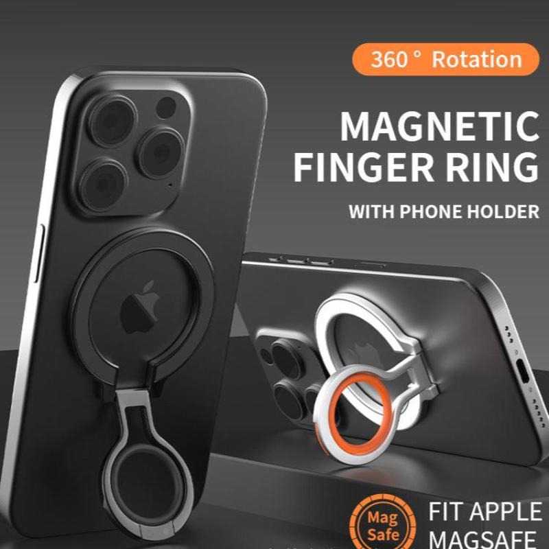 MagSafe Ring Grip Stand – Flexible, Rotating, and Secure