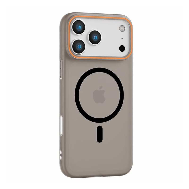 Magnetic Colorblock Slim Matte Case – Soft-Touch iPhone 17