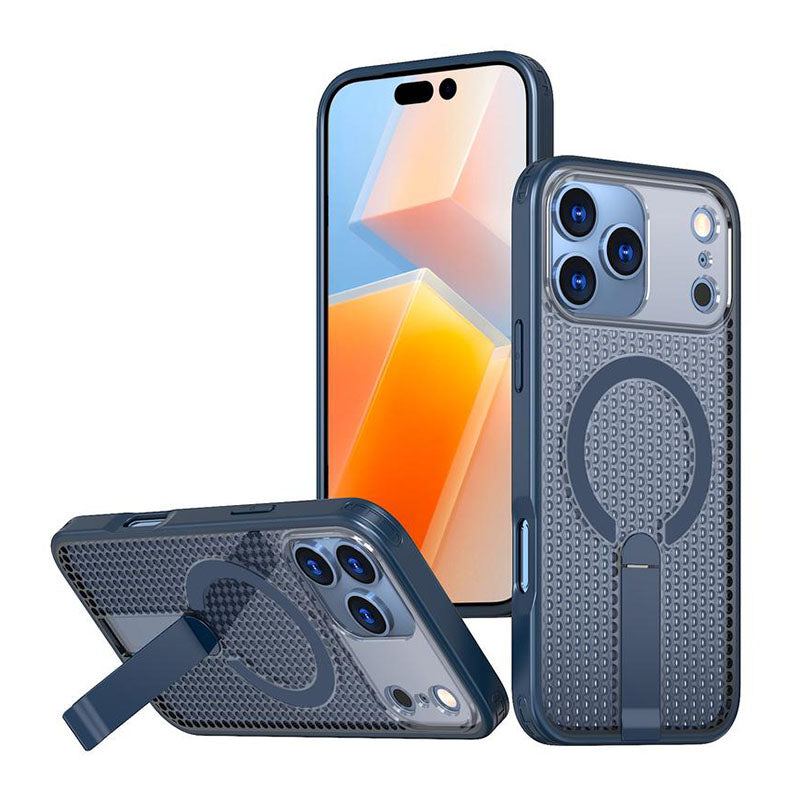 Magnetic Cooling Case For iPhone 17 - Honeycomb Design & Invisible Kickstand