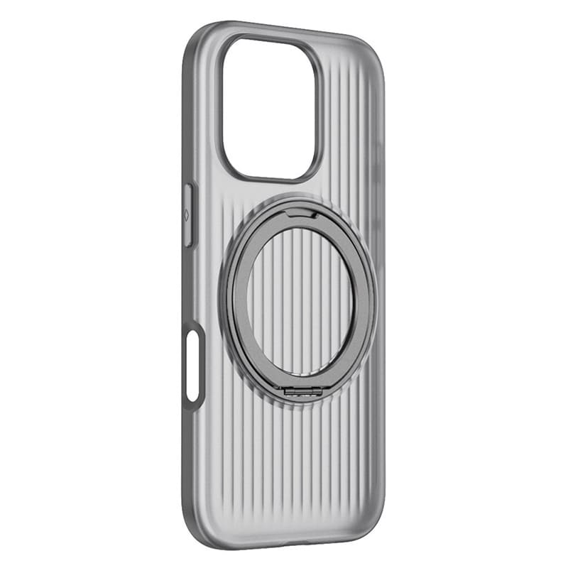 Magnetic Corrugated Texture Stand Case for iPhone 16