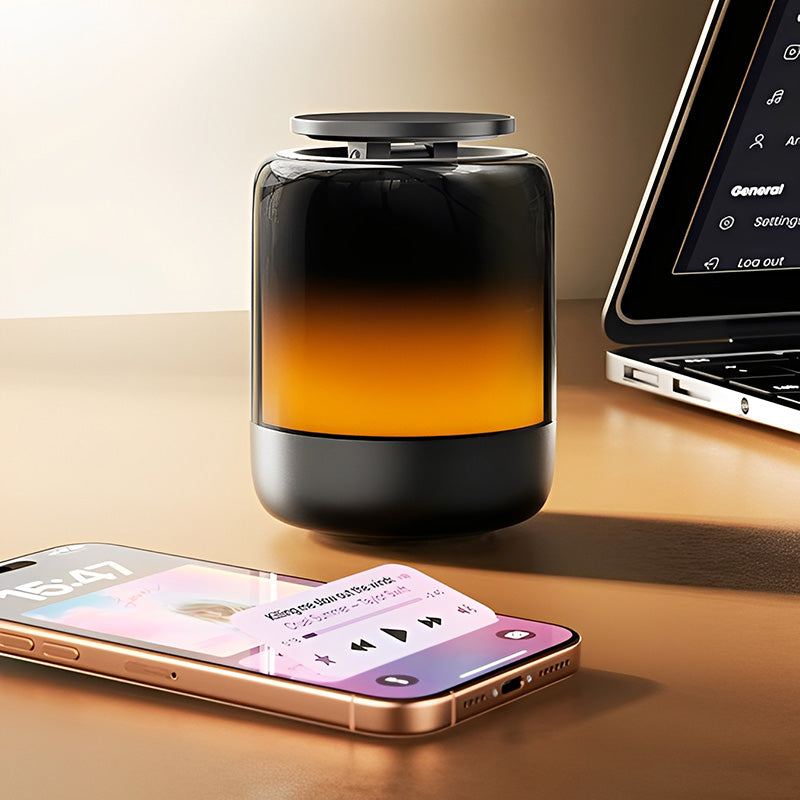 Magnetic Phone Holder Bluetooth Speaker With Colorful Ambient Light