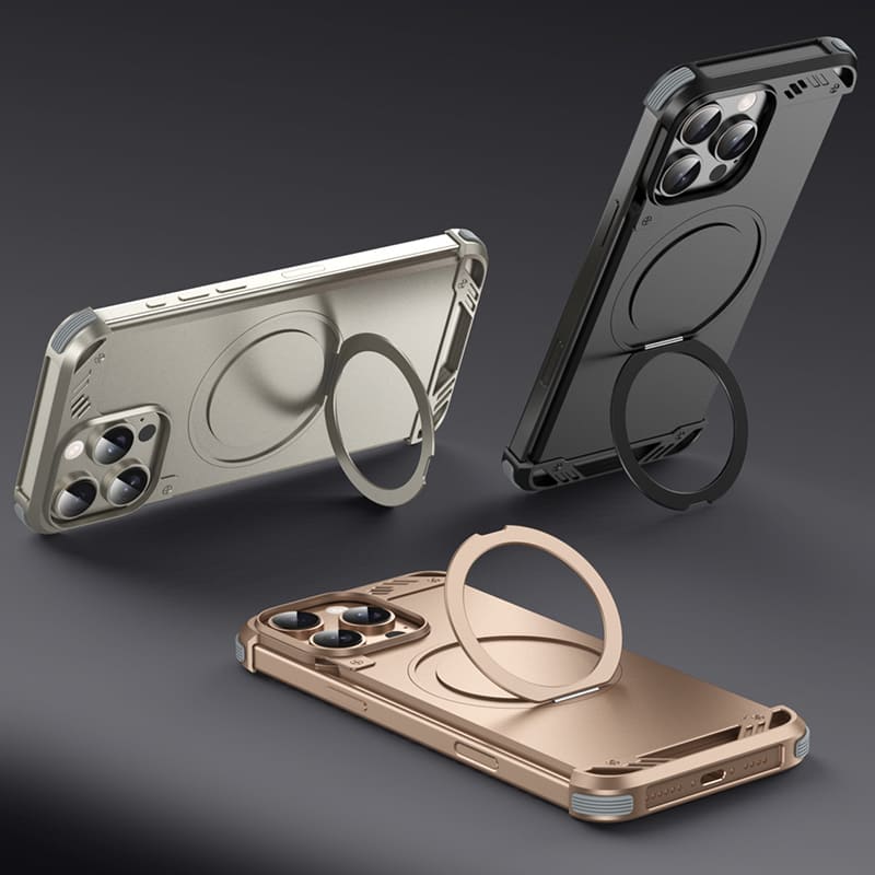 Magnetic Rotating Stand Mecha Phone Case