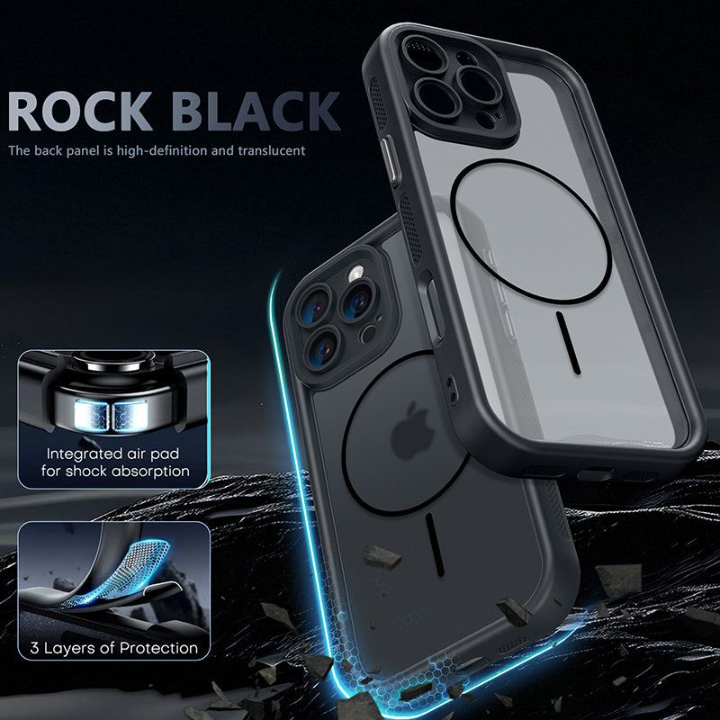 Magnetic Transparent Cooling Case With Electroplated Buttons For iPhone 17