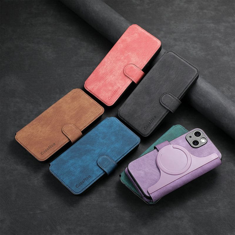 Magsafe Magnetic Flip Leather iPhone Case