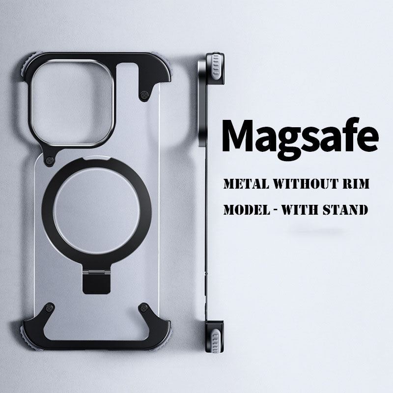 Magsafe Magnetic Metal Drop Proof iPhone Case With Hidden Stand