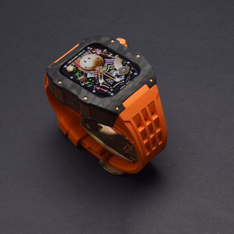 "Mechanical Band" Carbon Fiber Integrated Fluoroelastomer Band for Apple Watch Ultra