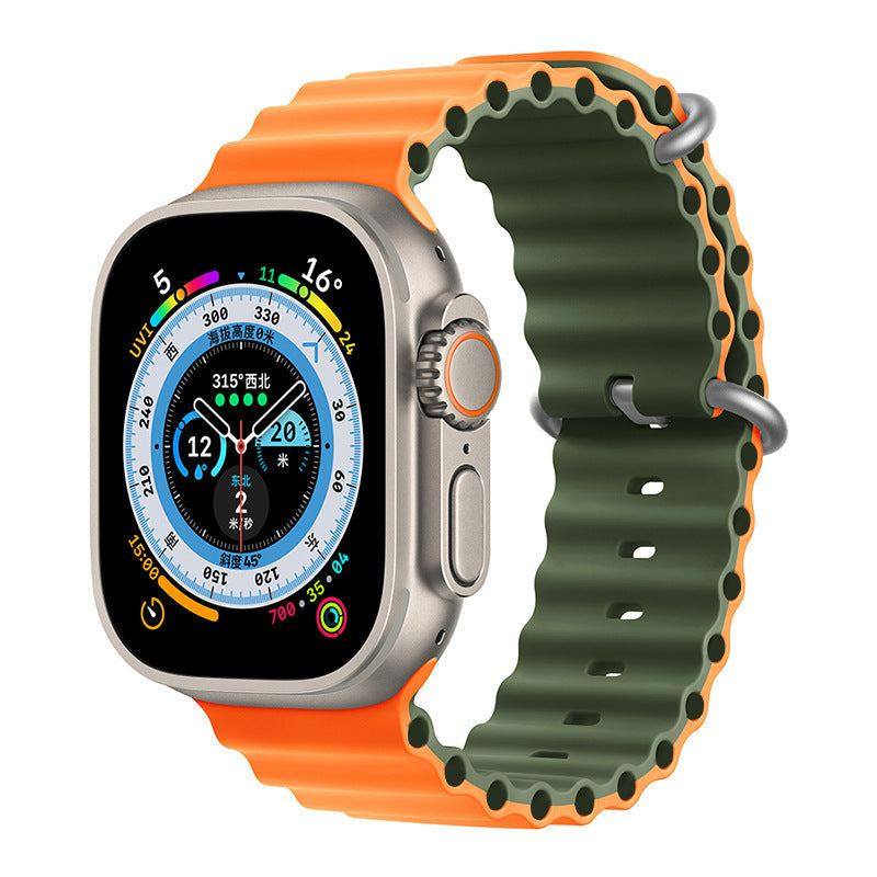"Mechanical Band" Two-color Silicone Loop For Apple Watch
