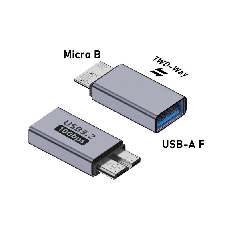 Micro B To Type-C/USB-A Adapter