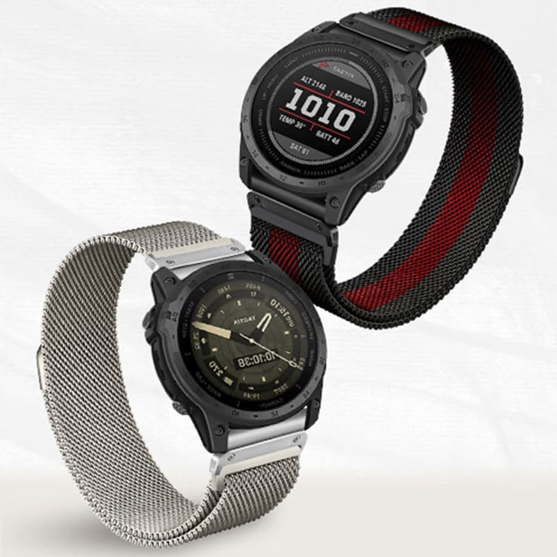 Milanese Metal Quick Release Band for Garmin Watch