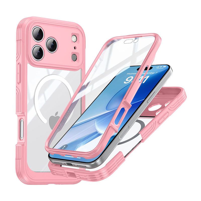 Military-Grade 360° Protective Magnetic Transparent Case For iPhone 17