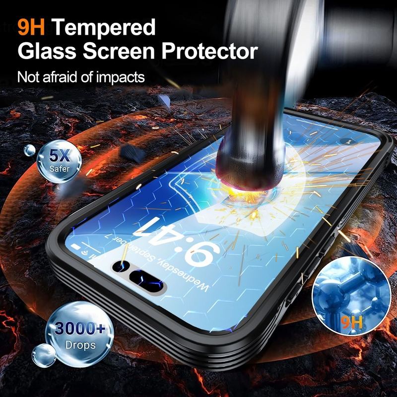 Military-Grade 360° Protective Magnetic Transparent Case For iPhone 17