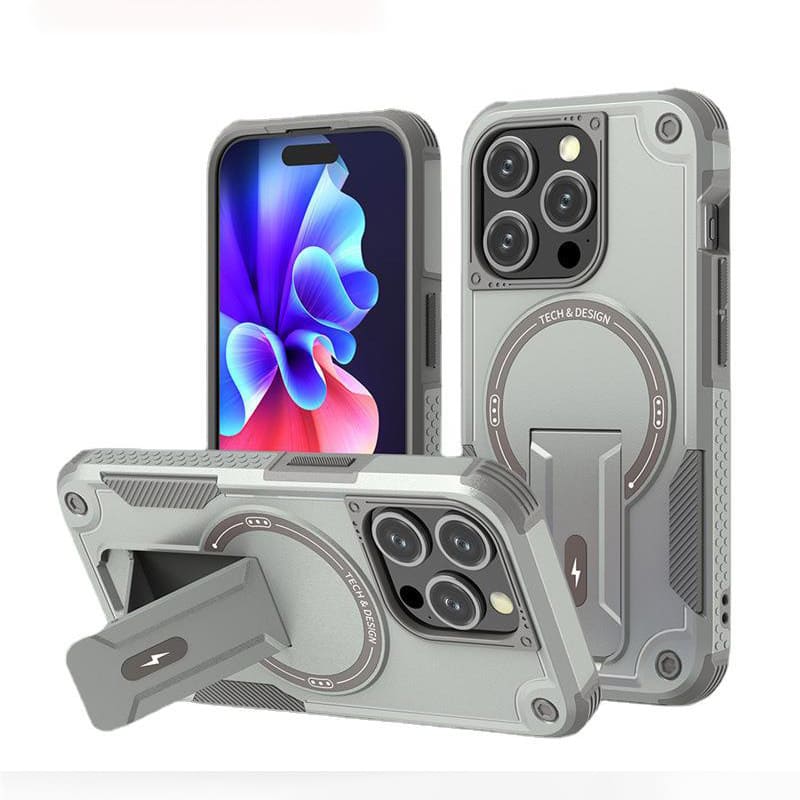 Military-Grade Drop-Proof Magnetic Phone Case With Hidden Stand