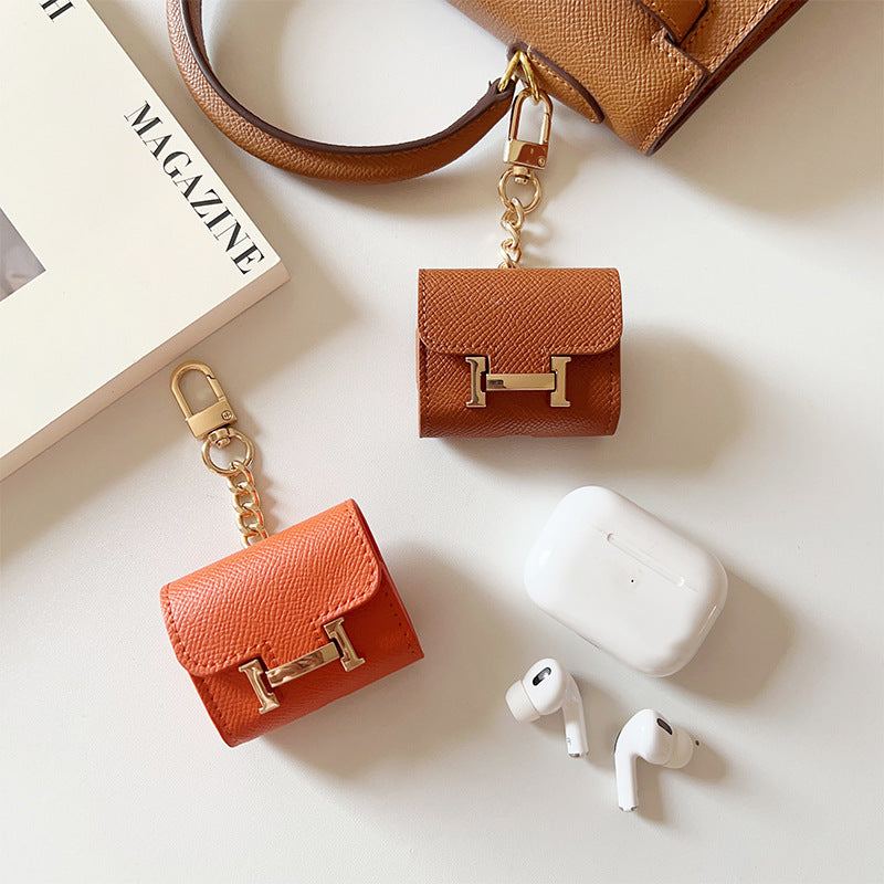 "Mini Bag" Creative Leather AirPods Case With Hanging Buckle