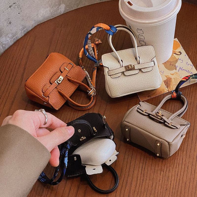 "Mini Handbag" Leather AirPods Case