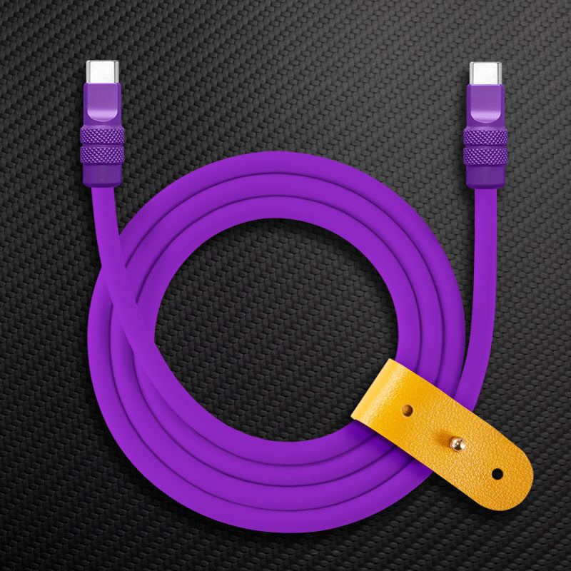 "Monochrome Chubby" 240W Classic Solid Color Fast Charging Cable