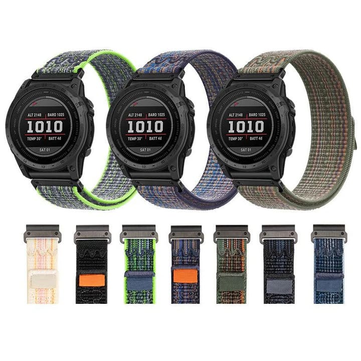 Multi-Color Loopback Nylon Quick Release Band for Garmin Watch
