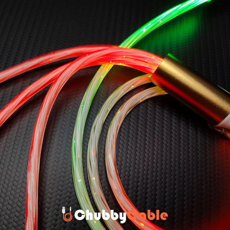 "Neon Chubby" 3-In-1 66w Gradient Colorful Luminous Car Fast Charging Cable