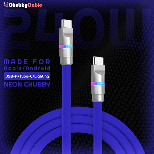 "Neon Chubby" Fast Charge Cable With Smart Light