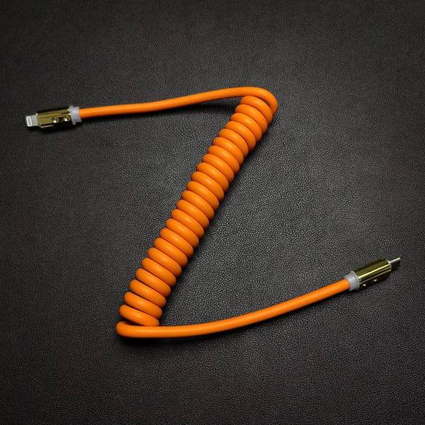 Spring Back Cable Spring Charge Cable With Smart Light | Chubbycable