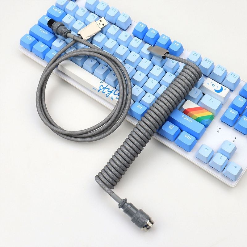 "Chubby" USB To Type C Spring Keyboard Cable - 717622930430