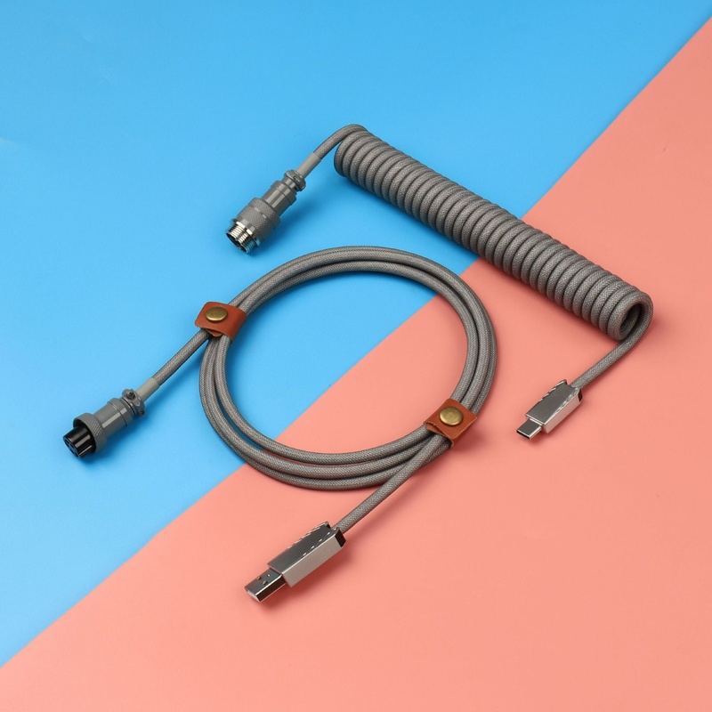 "Chubby" USB To Type C Spring Keyboard Cable - 717622930430
