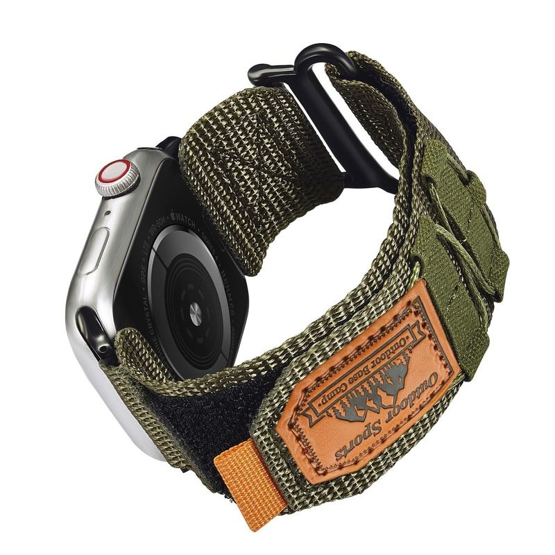 "Outdoor Weave Strap" Climbing Nylon Velcro Sports Watch Band For Apple Watch