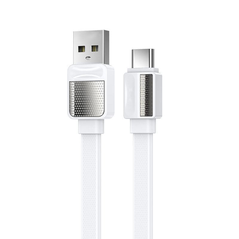 Premium Flat Metal-Tipped Cable with Bold Dot Pattern