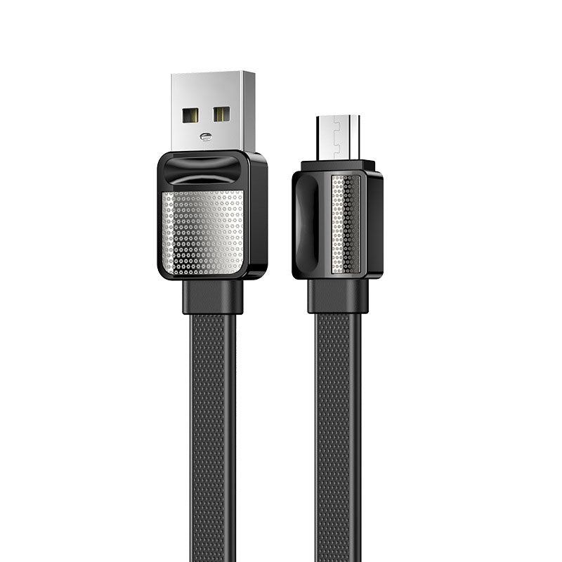 Premium Flat Metal-Tipped Cable with Bold Dot Pattern