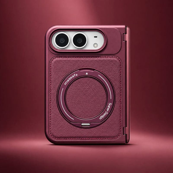 ChubbyArmor LuxeFold™ – Premium Leather MagSafe Case for iPhone 18 Fold