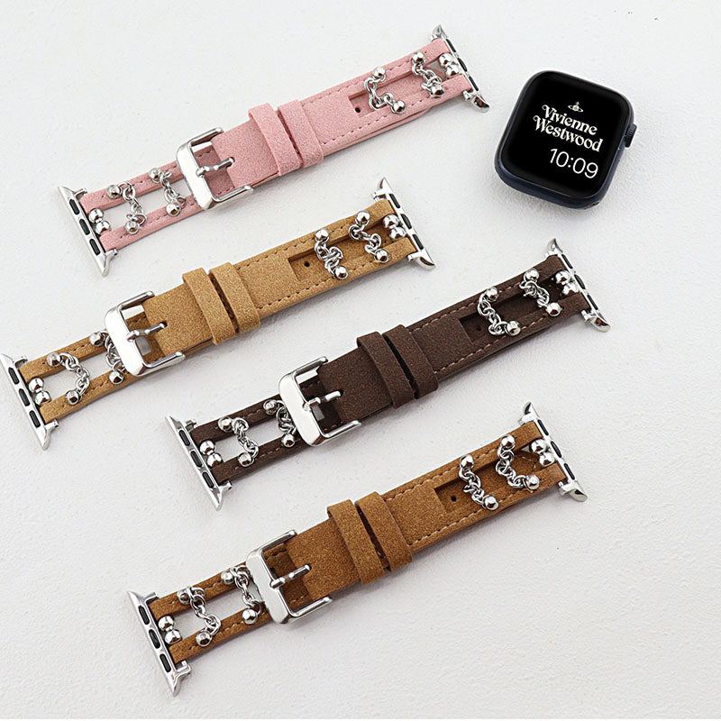 "Punk Band" Plush Leather Loop For Apple Watch