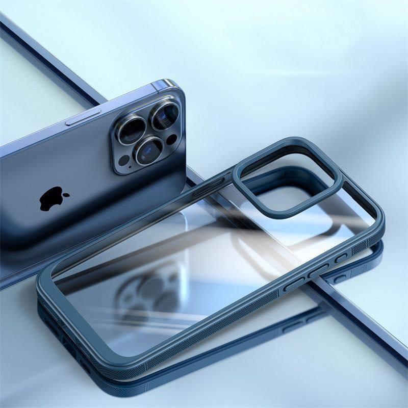 Pure Colour Transparent Soft Edge iPhone Case- With Built-in Lens Protector