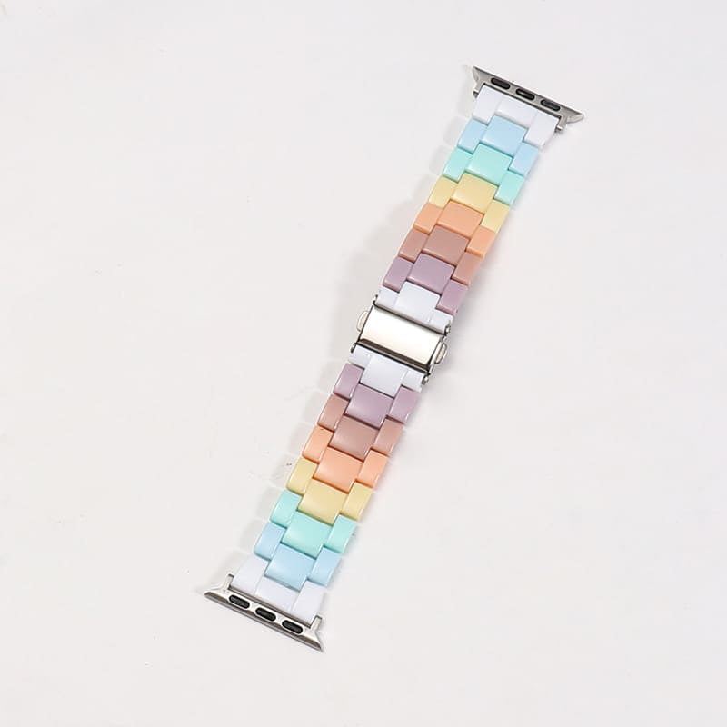 "Rainbow Colorblock" Acrylic Band For Apple Watch