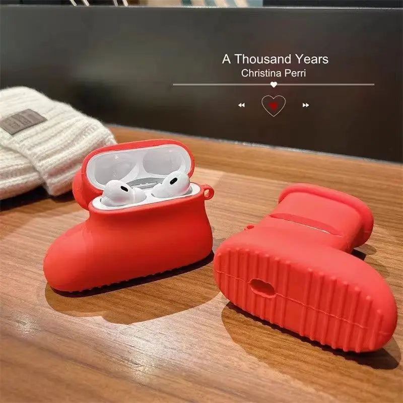 "Red Boots" Creative Silicone AirPods Case